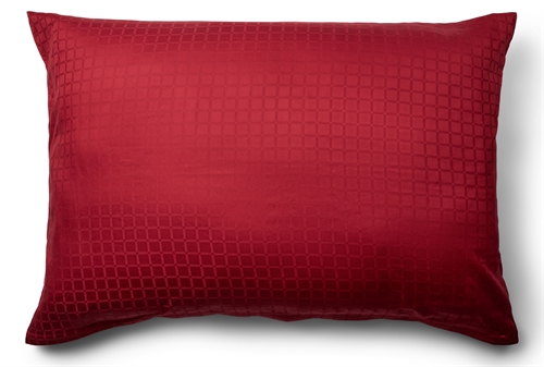 Luxury cushion cover - 70x100 cm - 100% Cotton satin - Daisy red   - By Night jacquard woven large pillow cover