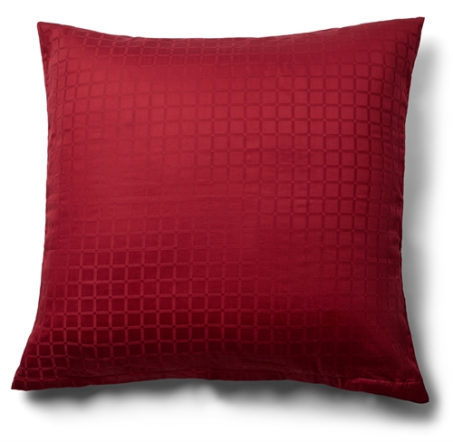 Luxury pillowcase - 60x63 cm - 100% Cotton satin - Daisy red - By Night - jacquard woven