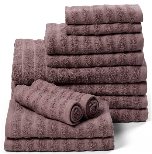 Towel pack, 12 pcs. - 100% Cotton - Borg Living towels in lavender