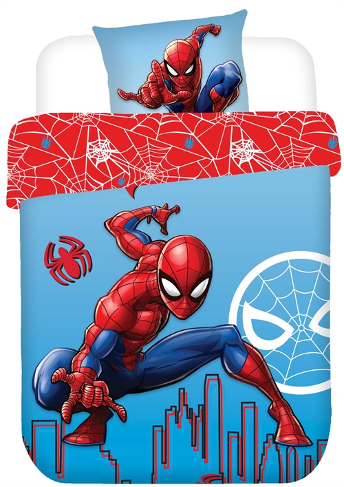 Spider-Man bedding - 100% soft cotton - 140x200 cm - Spider-Man reversible bedding set - Duvet cover featuring 2 motifs