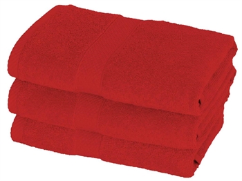 Towel - 50x100 cm - Diamond - Red - 100% Cotton - Soft towels from Egeria