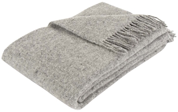 Wool throw - 100% New Norwegian wool - Melange grey - 130x200 cm - Arctic