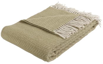 Wool throw - 100% New Norwegian wool - Saga olive - 130x200 cm - Arctic