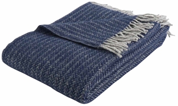 Wool throw - 100% New Norwegian wool - Odin Blue - 130x200 cm - Arctic