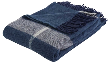 Wool throw - 100% New Norwegian wool - Toke blue - 130x200 cm - Arctic