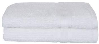 Bath towels - Pack of 2 70x140 cm - White - 100% Cotton