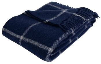 Wool throw - 100% New Norwegian wool - Thor blue - 130x200 cm - Arctic