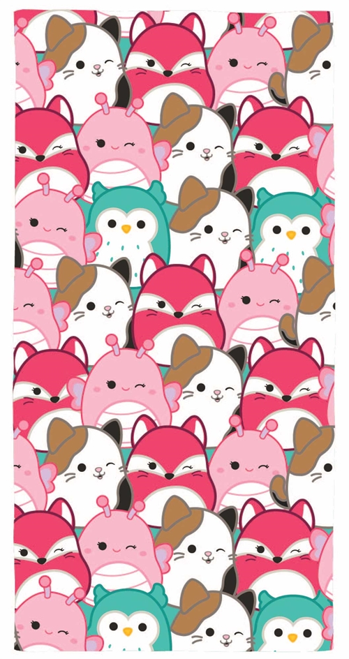 Squishmallows towel - 70x140 cm - Children\'s towel featuring Squishmallows - Bath towel 100% Cotton