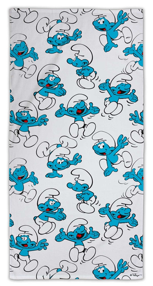 The Smurfs towel - 70x140 cm - Children\'s towel featuring The Smurfs - Bath towel 100% Cotton