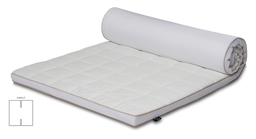 H-split mattress topper - 180x200 cm 5 cm high - NASA Memory foam - Ergonomic mattress topper - Borg Living