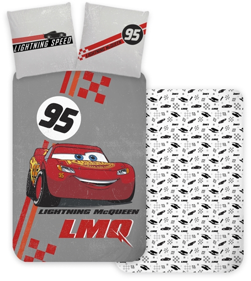 Cars junior bedding set - 100x140 cm - Cars - Lightning McQueen bed set - 100% cotton