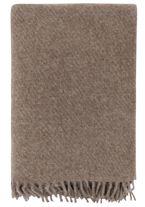 Wool throw - 100% Pure new wool  - Høie of Scandinavia wool throw - Falketind brown - 120x180 cm