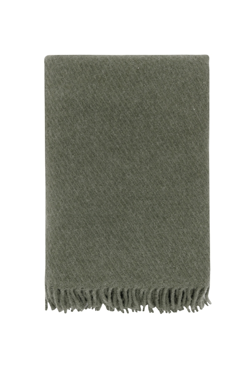 Wool throw - 100% Pure new wool  - Høie of Scandinavia wool throw - Falketind green - 120x180 cm