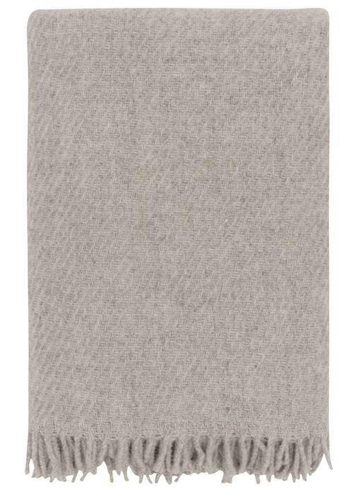 Wool throw - 100% pure new wool   - Høie of Scandinavia wool throw - Falketind beige - 120x180 cm