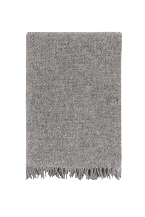 Wool throw - 100% pure new wool  - Høie of Scandinavia wool throw - Falketind grey - 120x180 cm 