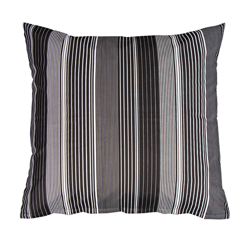 Pillowcase 60x63 cm - Stripe black pillowcase - IN Style bed linen in microfibre