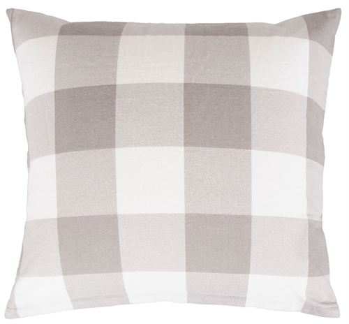 Pillowcase 60x63 cm - Check grey - 100% Cotton flannel - By Night pillowcase