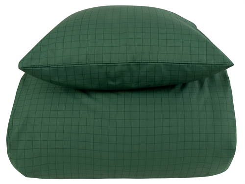 Bedding 100% cotton - 140x200 cm - Green checkered bed set - Nordstrand Home duvet cover