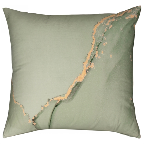 Pillowcase - Digitally printed cotton satin - 60x63 cm - Marble dusted green - 100% Cotton satin - Excellent By Borg reversible pillowcase