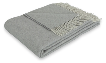 Wool throw - Cashmere wool throw - Famiglia light grey - 130x200 cm - By Borg