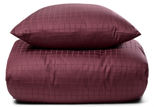 Organic Bed Linen - 140x220 cm - GOTS certified bed linen - Plum bed linen in 100% cotton satin from By Borg