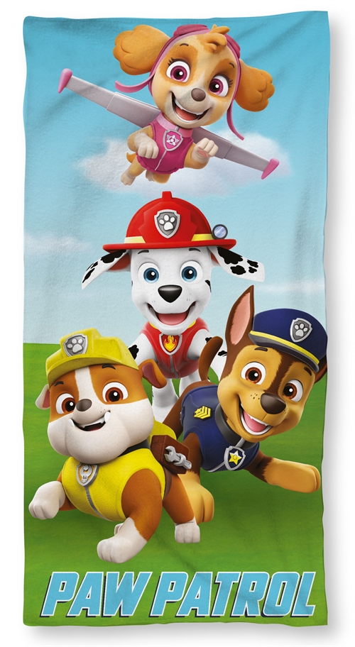 Paw Patrol towel - 70x140 cm - 100% Cotton - Soft bath towel with Rubble, Skye, Chase and Marshall