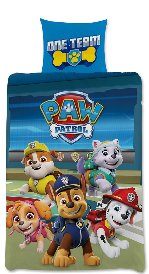 Paw Patrol Junior bedding 100x140 cm - One Team - 2-in-1 design - 100% cotton  