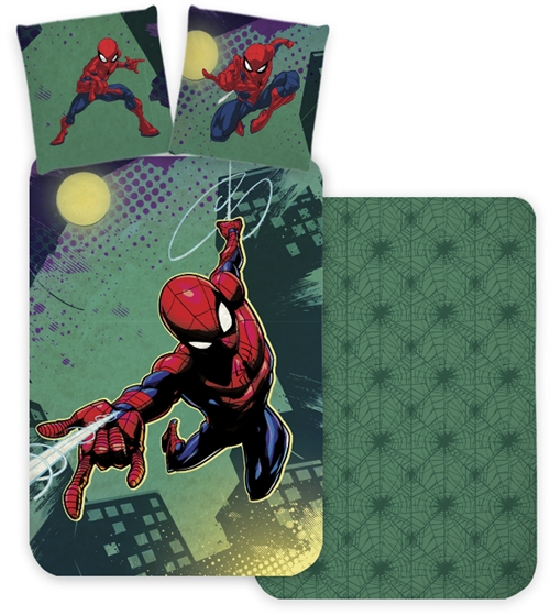 Spider-Man Junior bedding - 100x140 cm - Flying - Reversible design - 100% cotton