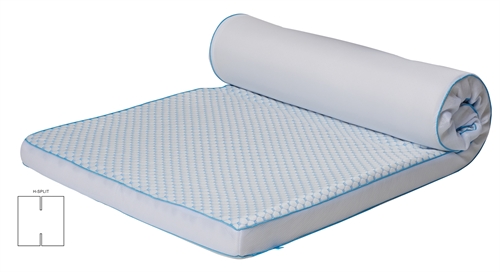 Cooling H-split mattress topper - 180x200 cm - 7 zones - Luxury memory foam mattress topper 8 cm high  - SLEEP TECH By Borg