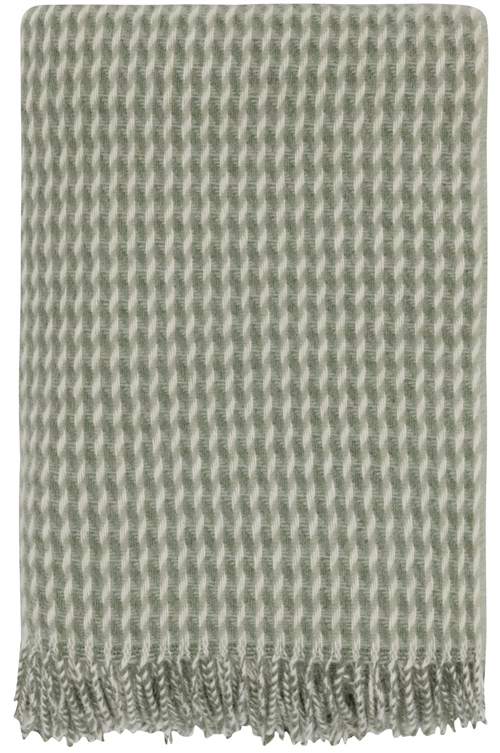 Wool throw - 100% pure new wool  - Høie of Scandinavia wool throw - Teide muted green - 120x180 cm 