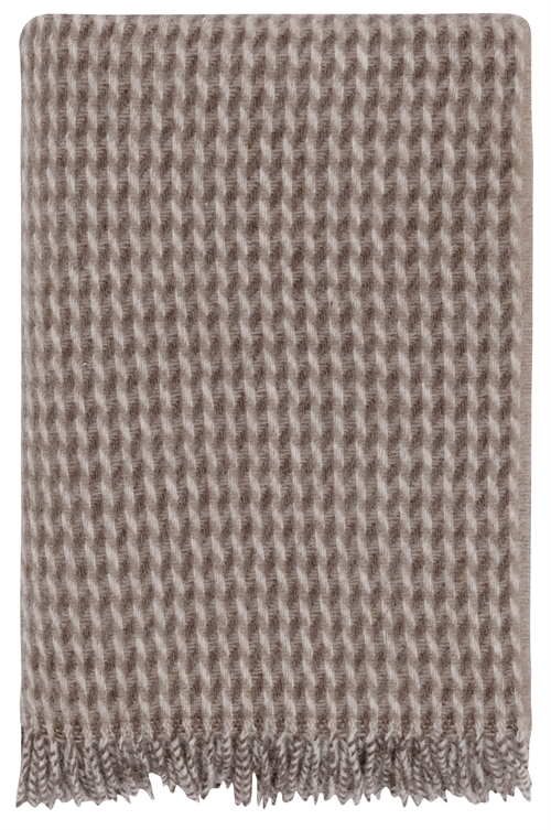 Wool throw - 100% pure new wool  - Høie of Scandinavia wool throw - Teide brown - 120x180 cm